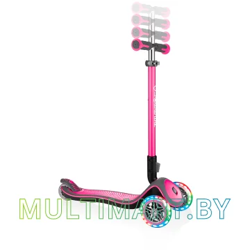 Самокат Globber Elite Deluxe Lights (розовый) картинка 2